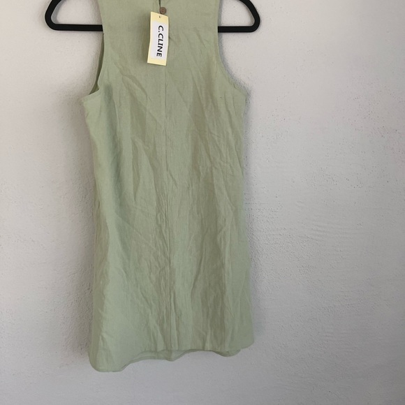 C. cline woman light green shift dress, size M - Picture 7 of 7